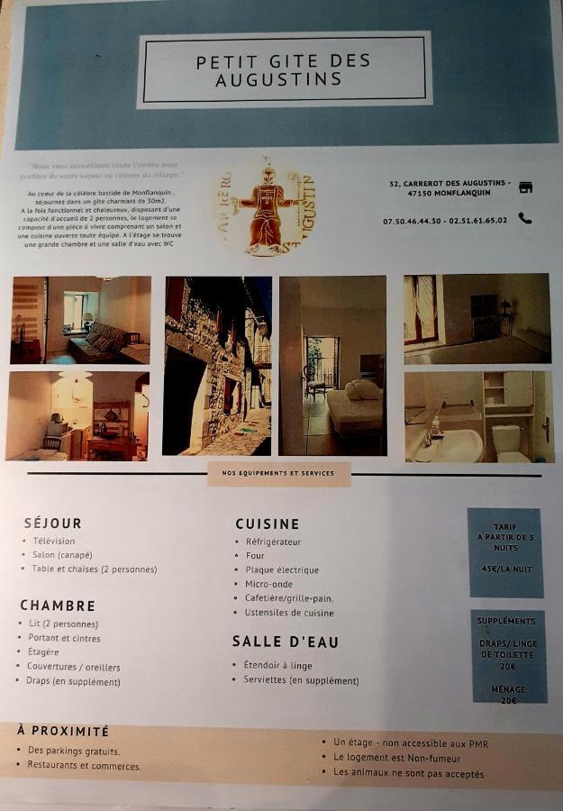 Petit Gite Des Augustins Monflanquin Zewnętrze zdjęcie